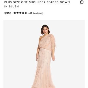 Adrianna Papelle plus size beaded gown in blush
